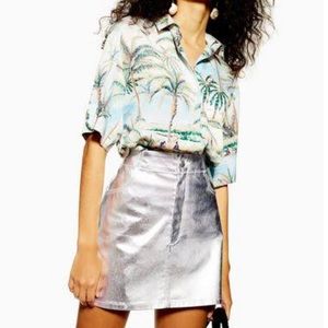 TOPSHOP Metallic Mini Skirt | 12